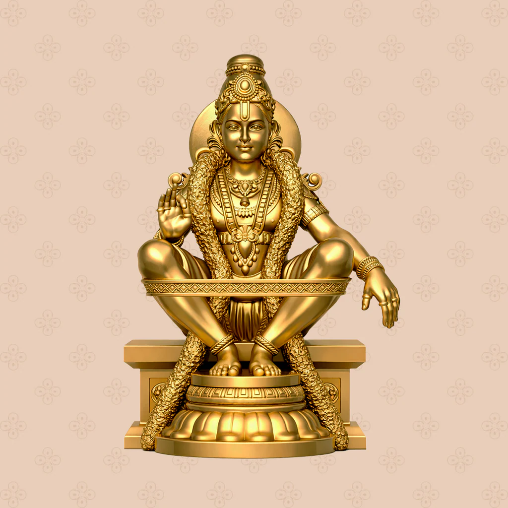 Sri Ayyappa of Sabarimala, Seated in Yogic Grace